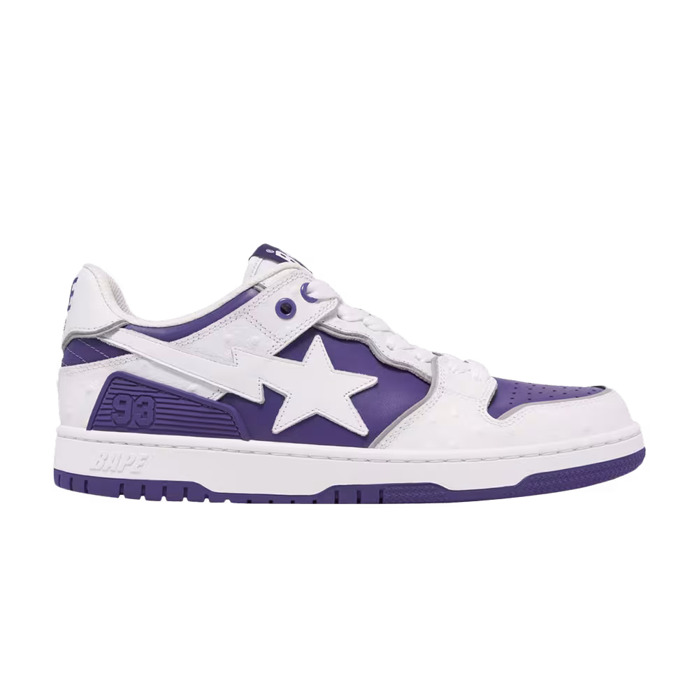 BAPE Sk8 Sta #1 Faux Ostrich Leather Pack - Purple