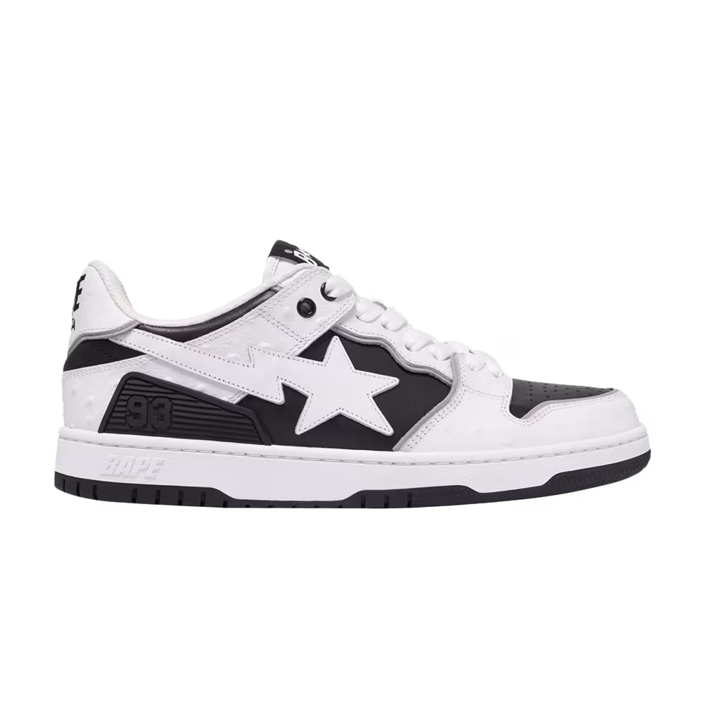 BAPE Sk8 Sta #1 Faux Ostrich Leather Pack - Black
