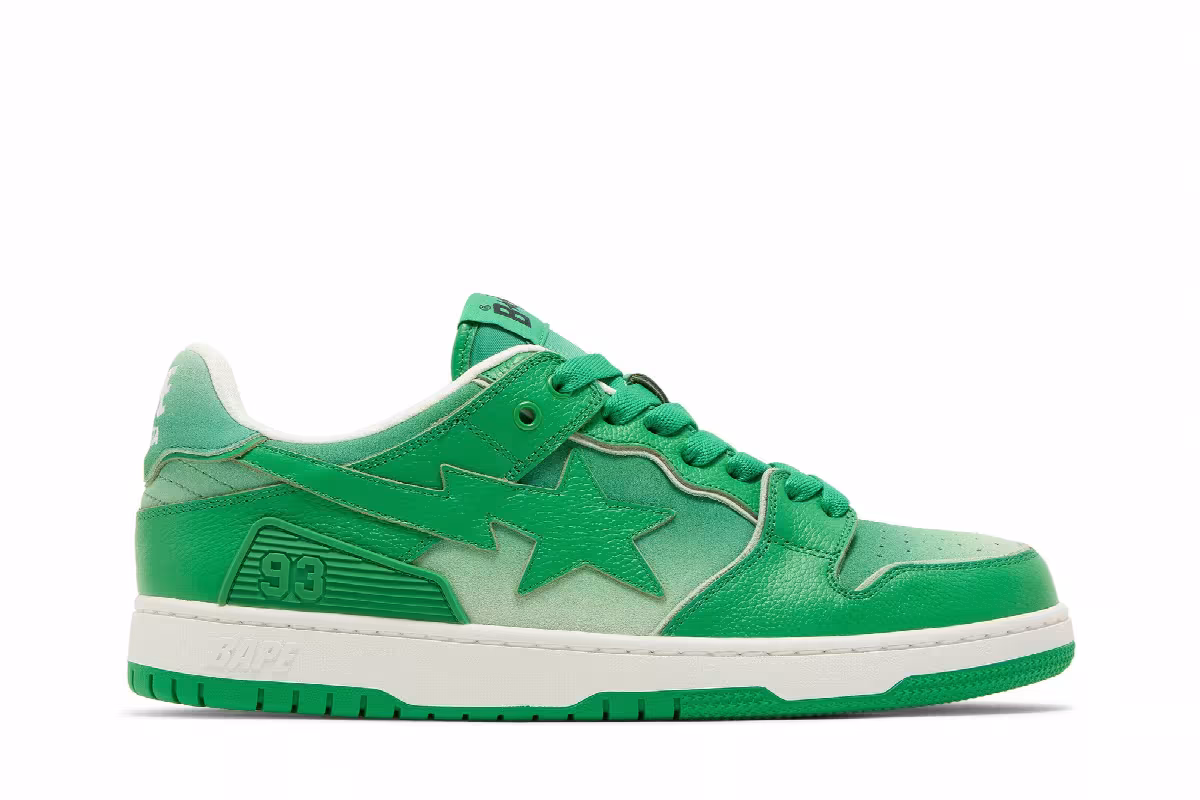 BAPE Sk8 Sta #4 Green Gradient, view 2