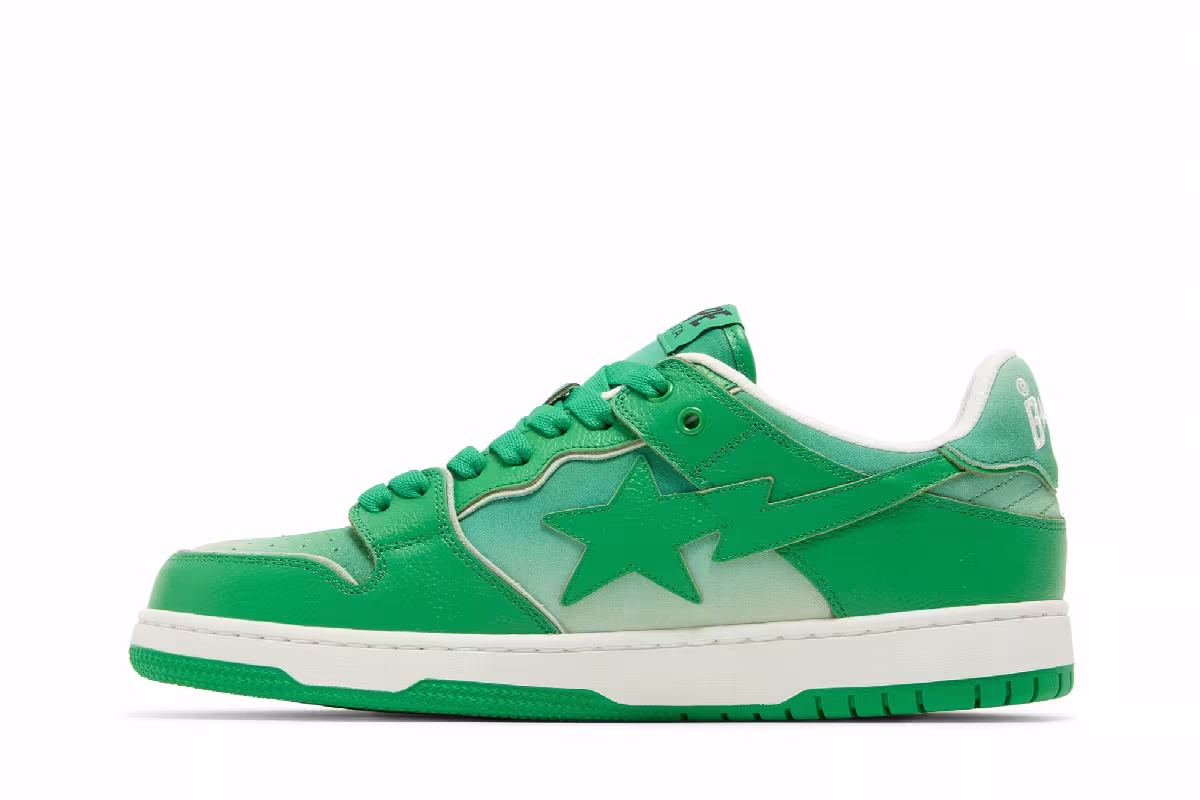 BAPE Sk8 Sta #4 Green Gradient, view 4
