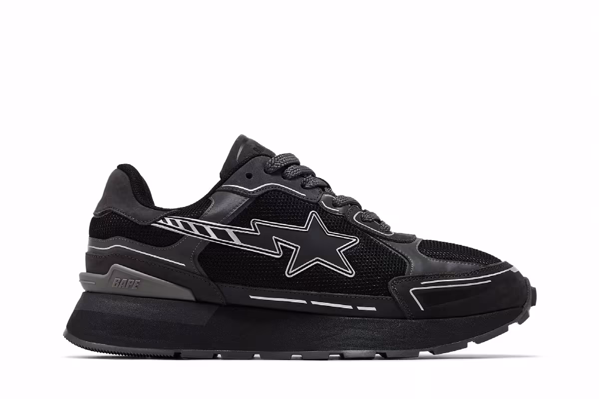 BAPE Cross Sta Black, view 2