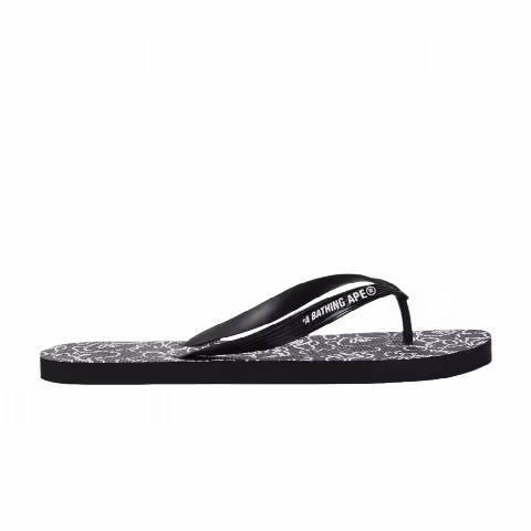 BAPE Beach Sandal 'ABC Neon Camo - Black'