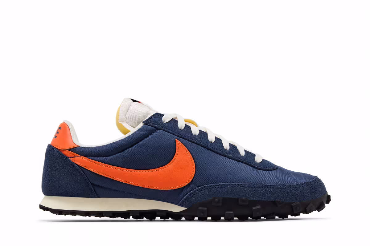 Nike Waffle Racer Midnight Navy Safety Orange, view 2