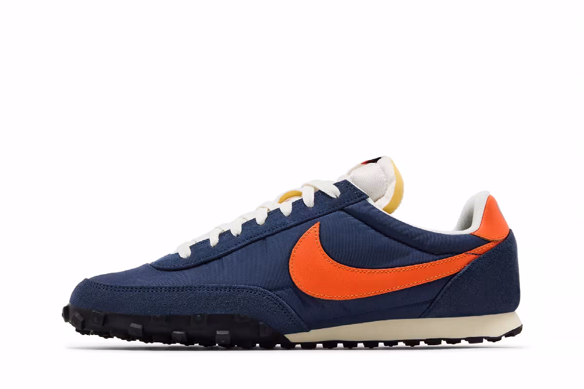Nike Waffle Racer Midnight Navy Safety Orange, view 4