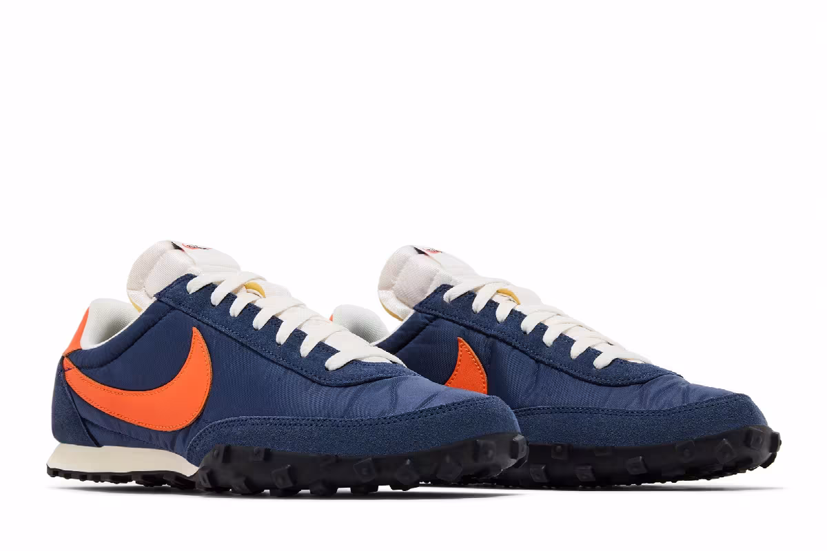 Nike Waffle Racer Midnight Navy Safety Orange, view 9
