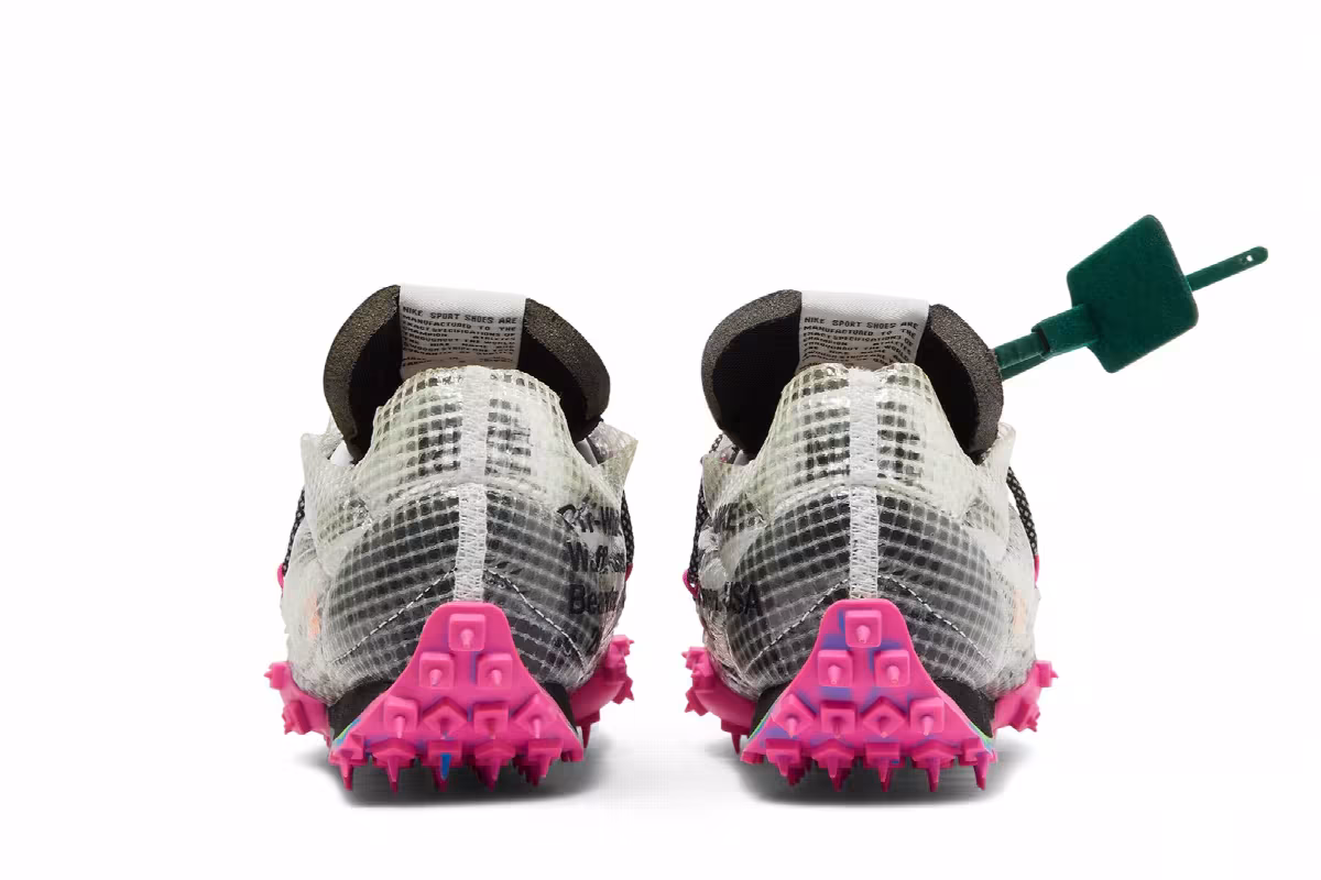 Off-White x Nike Women's Waffle Racer Fuchsia, view 7