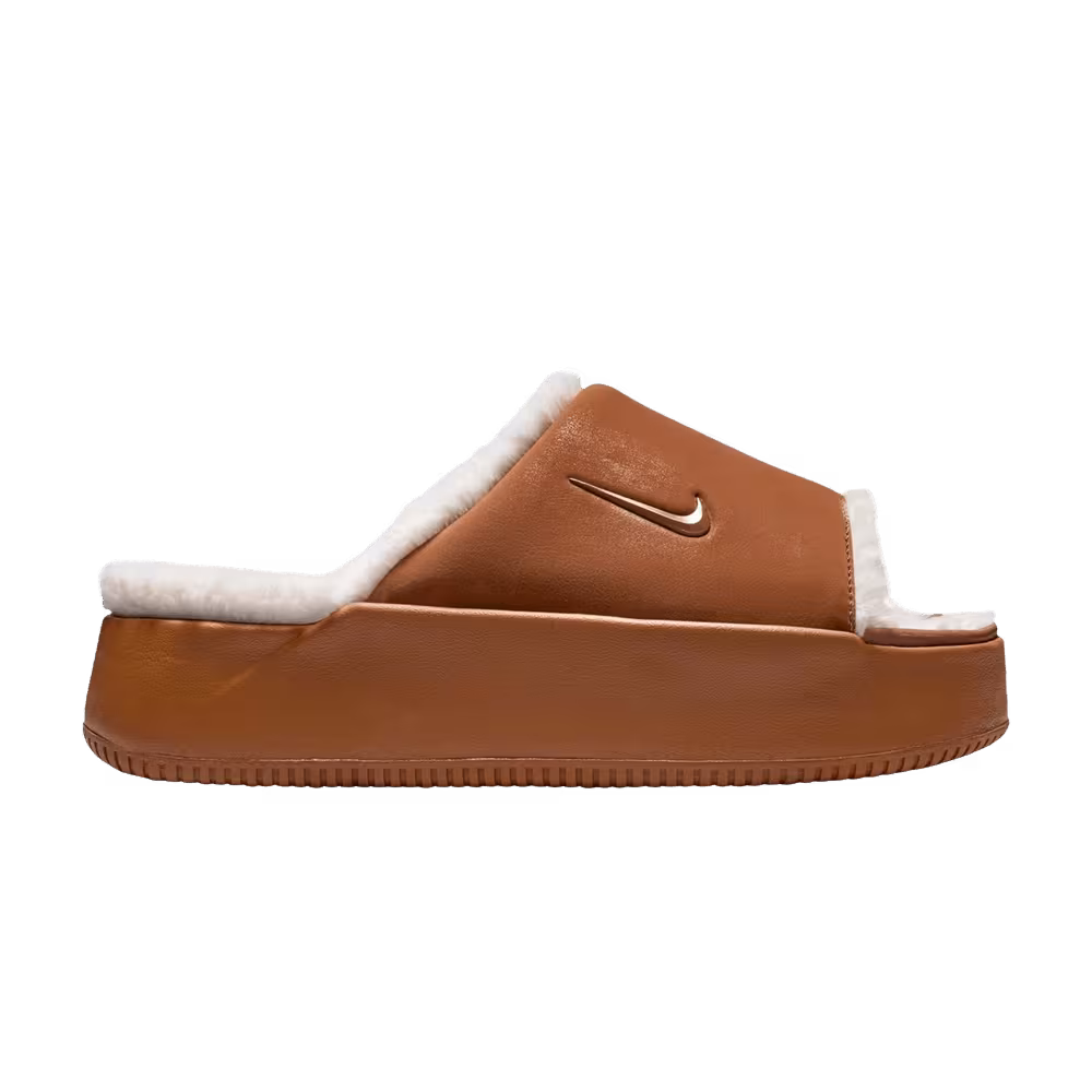 Nike Women's Calm Slide Brown White