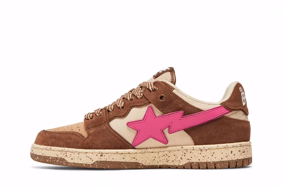 BAPE Sk8 Sta #6 Brown Pink, view 4