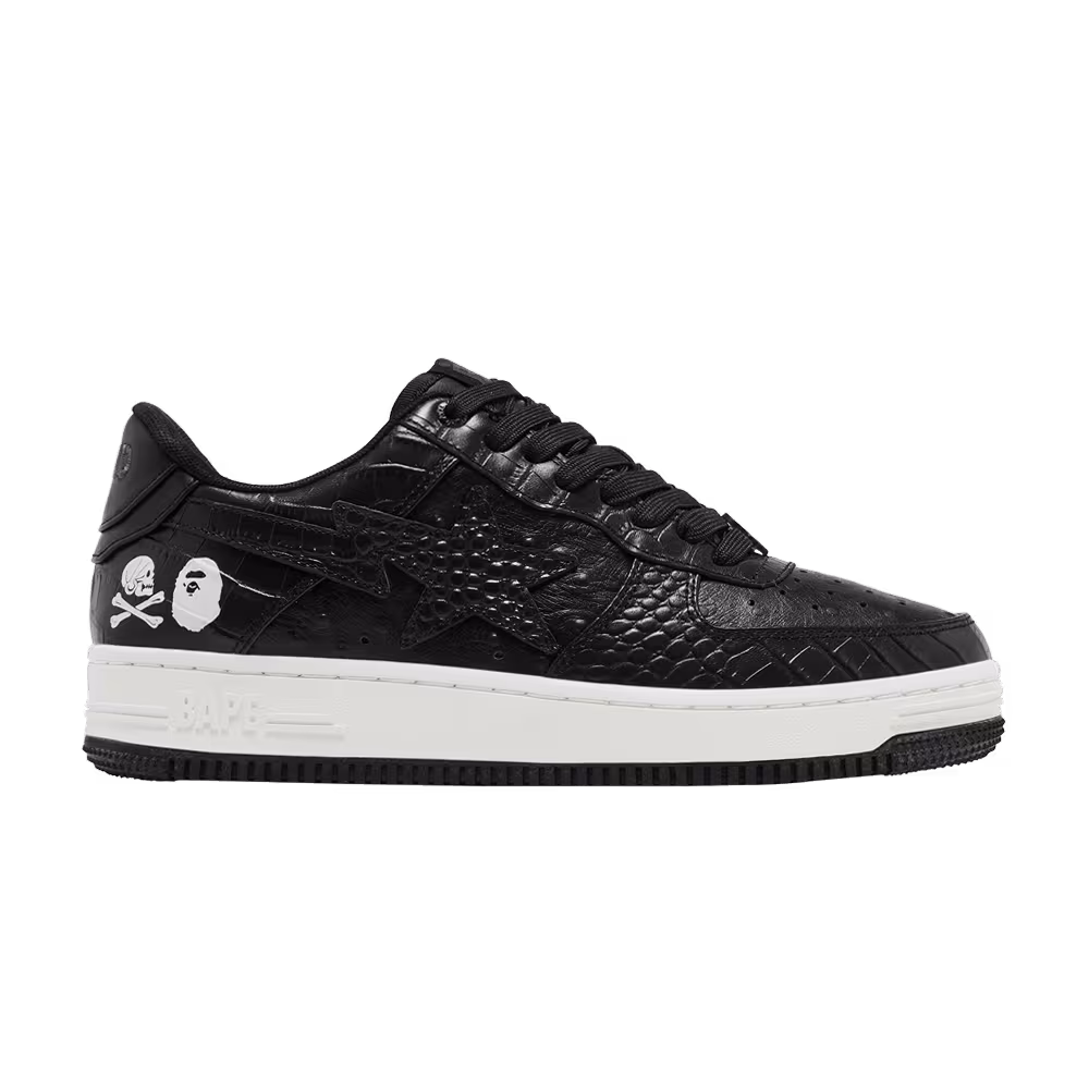 Neighborhood x Bapesta Black Crocodile & Ostrich