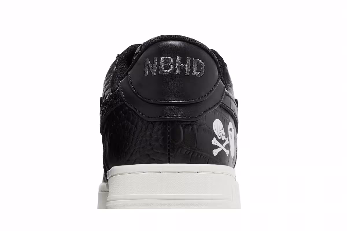 Neighborhood x Bapesta Black Crocodile & Ostrich, view 8