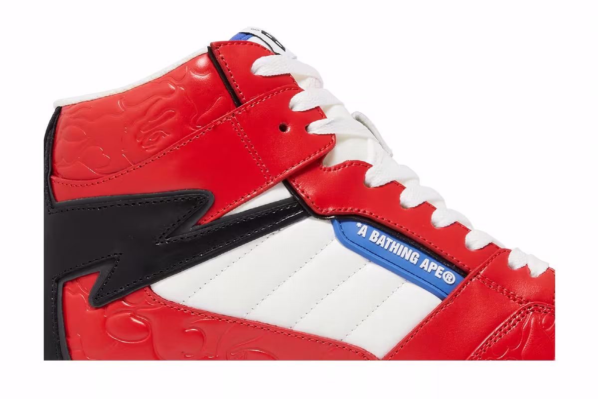 Bapesta 88 Mid #1 Red, view 3
