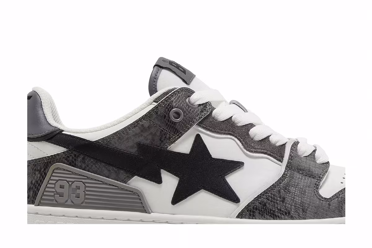 BAPE Sk8 Sta #1 Black Snakeskin, view 3