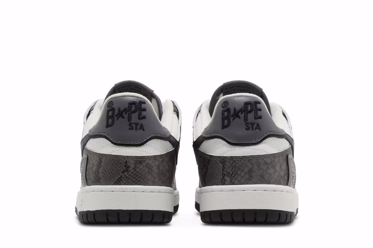 BAPE Sk8 Sta #1 Black Snakeskin, view 7