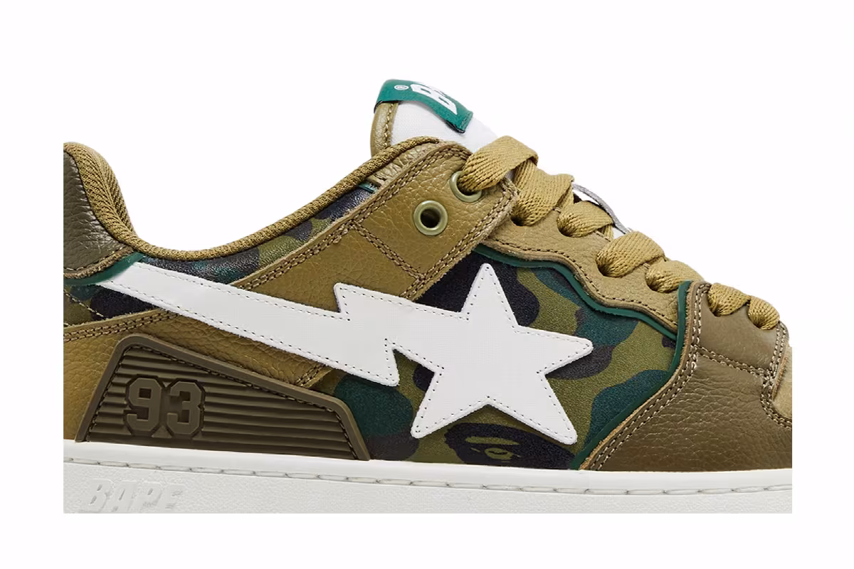 BAPE Sk8 Sta #4 M1 Olive Drab, view 3