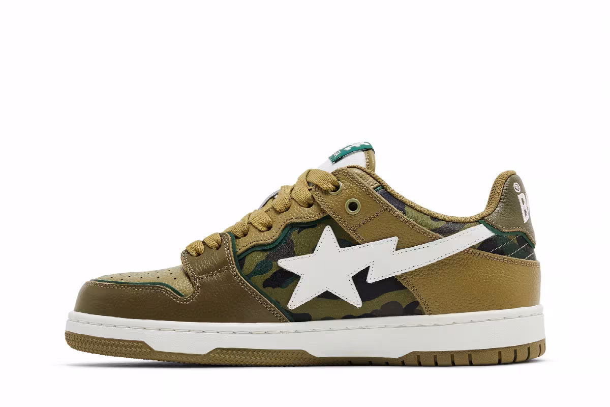 BAPE Sk8 Sta #4 M1 Olive Drab, view 4