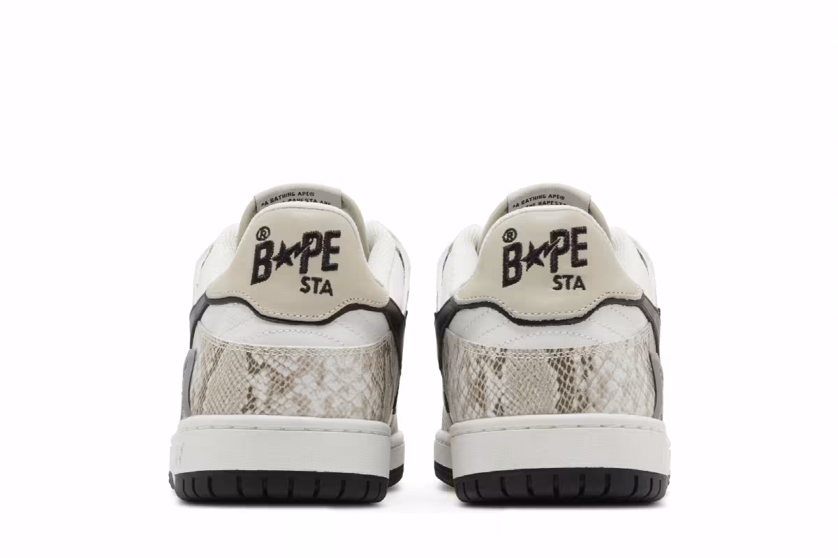BAPE Sk8 Sta #1 Beige Snakeskin, view 7