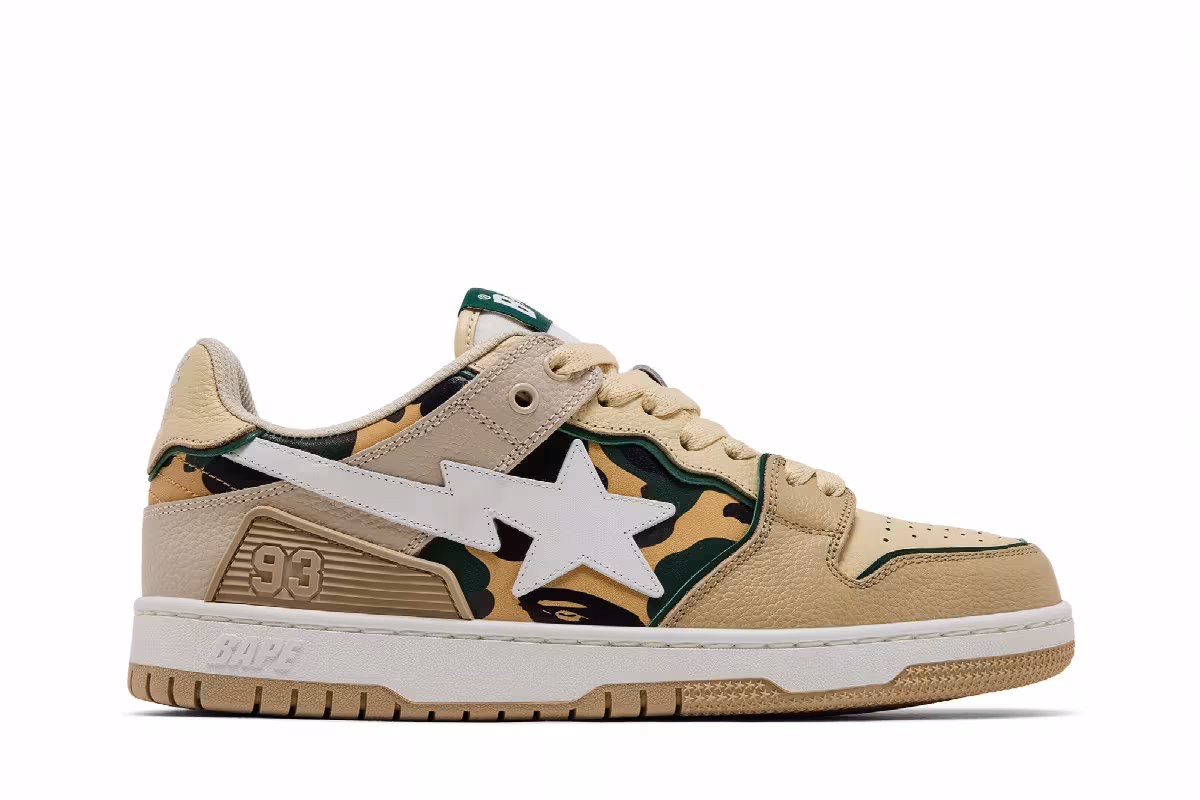 BAPE Sk8 Sta #4 Beige Camo, view 2