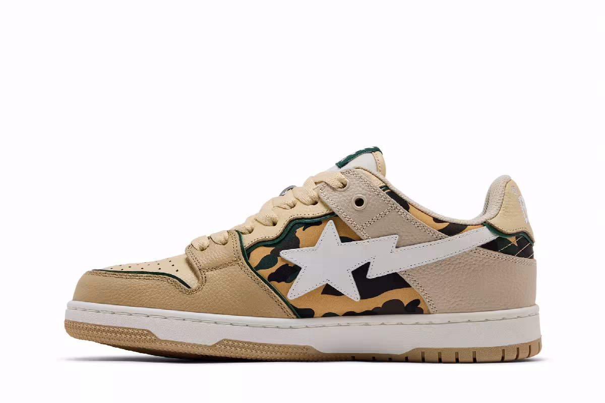 BAPE Sk8 Sta #4 Beige Camo, view 4