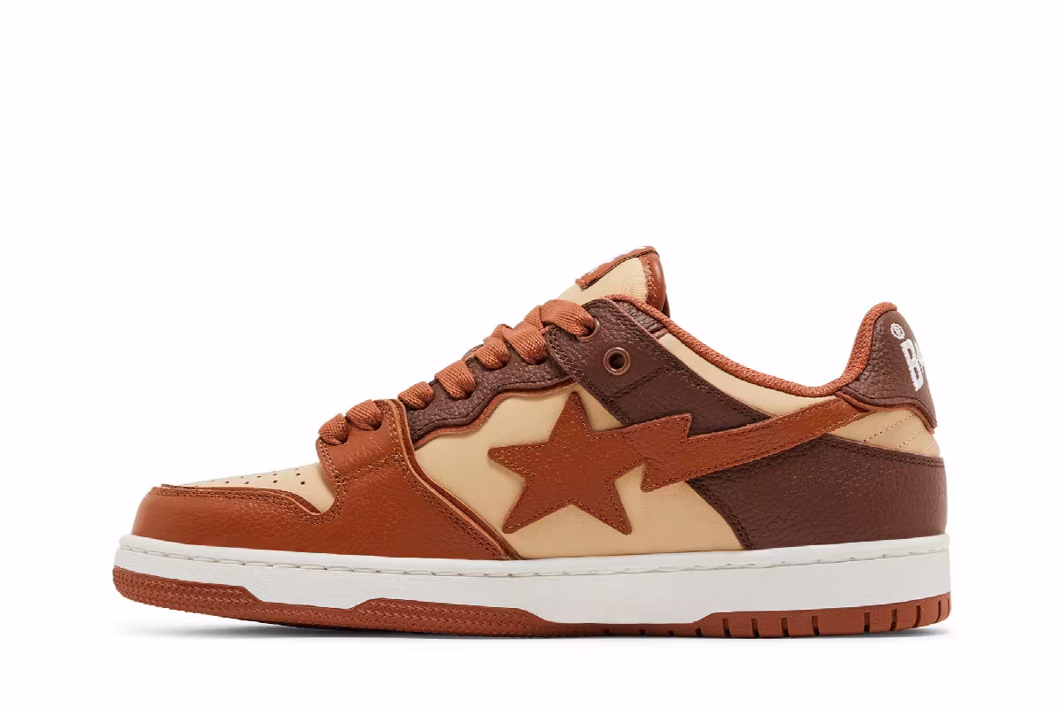 BAPE Women's Sk8 Sta #5 Brown, view 4