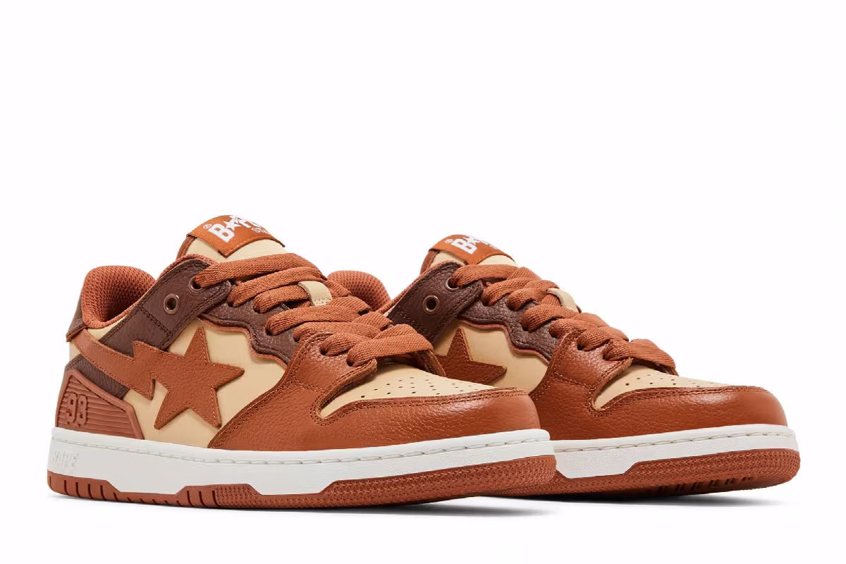 BAPE Women's Sk8 Sta #5 Brown, view 9