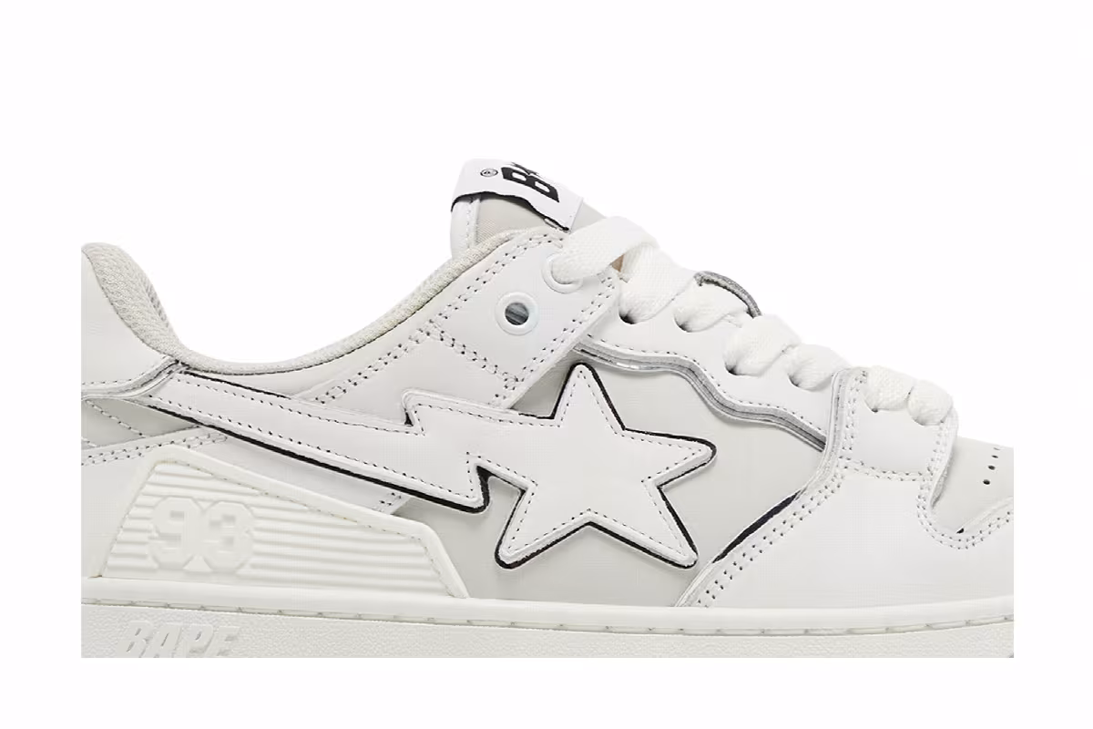 BAPE Women's Sk8 Sta #3 L White Silver, view 3