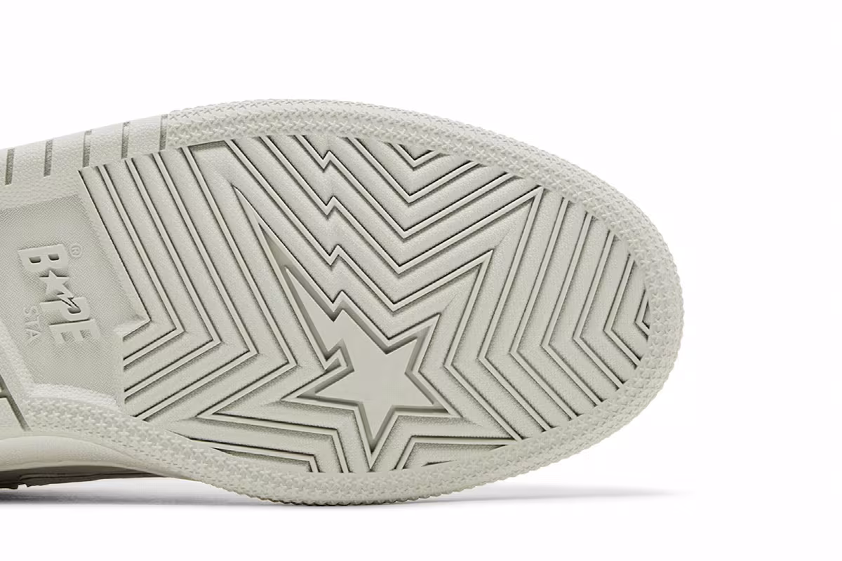BAPE Women's Sk8 Sta #3 L White Silver, view 6