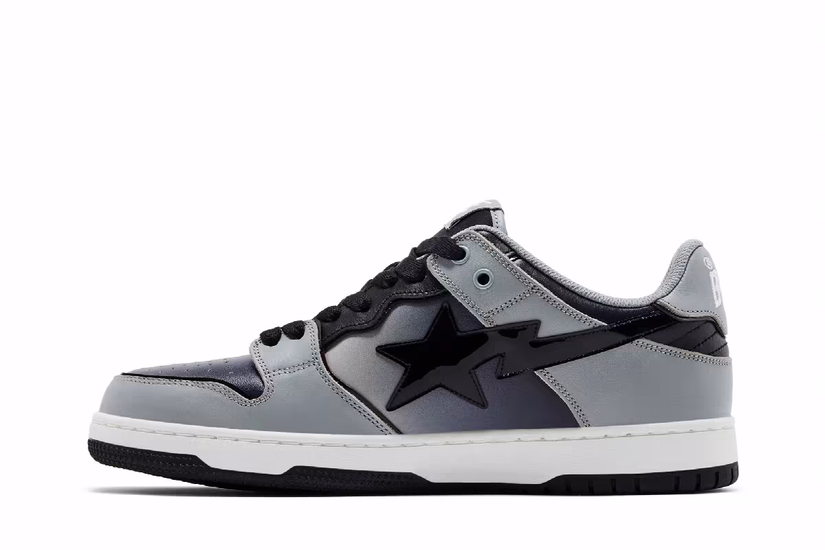 BAPE Sk8 Sta #5 Black Gradient, view 4