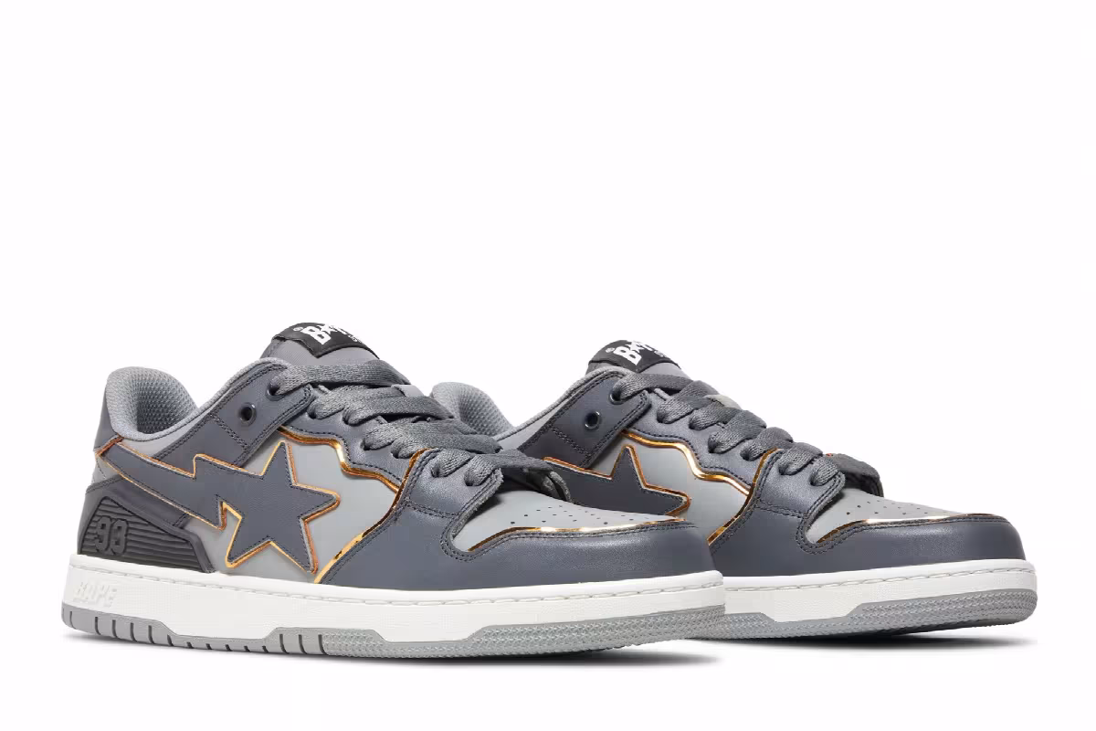 BAPE Sk8 Sta #3 L Gray Gold, view 9