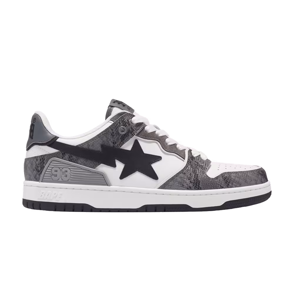 BAPE Women's Sk8 Sta #1 Black Snakeskin