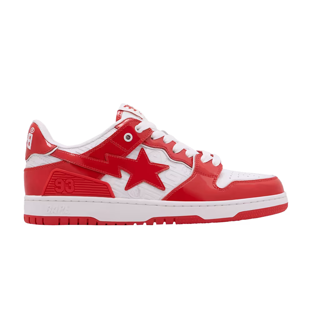 BAPE Women's Sk8 Sta #5 Luxury Sport Monogram - Red