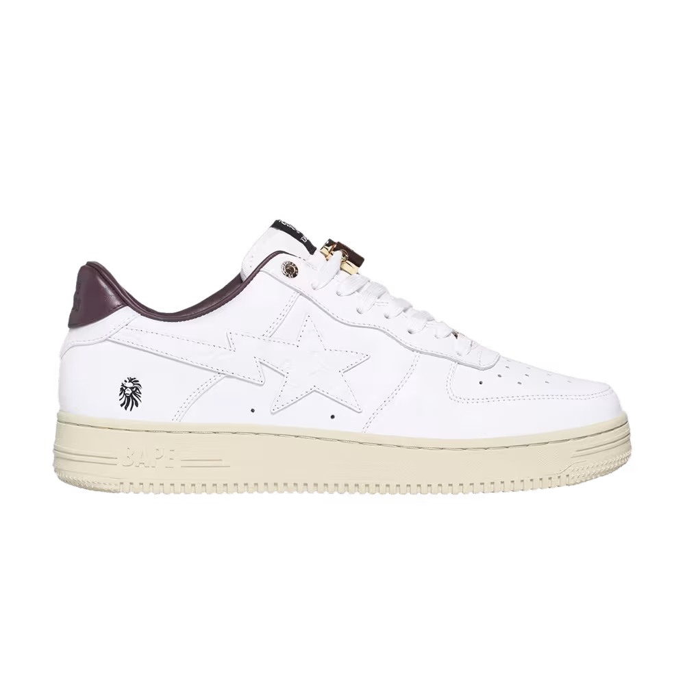 BAPE BLACK x Bapesta White Maroon Green