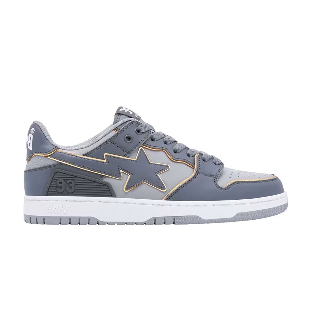 BAPE Women's Sk8 Sta #3 L Gray Gold