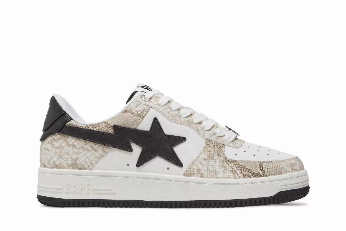 Bapesta Beige Snakeskin, view 2