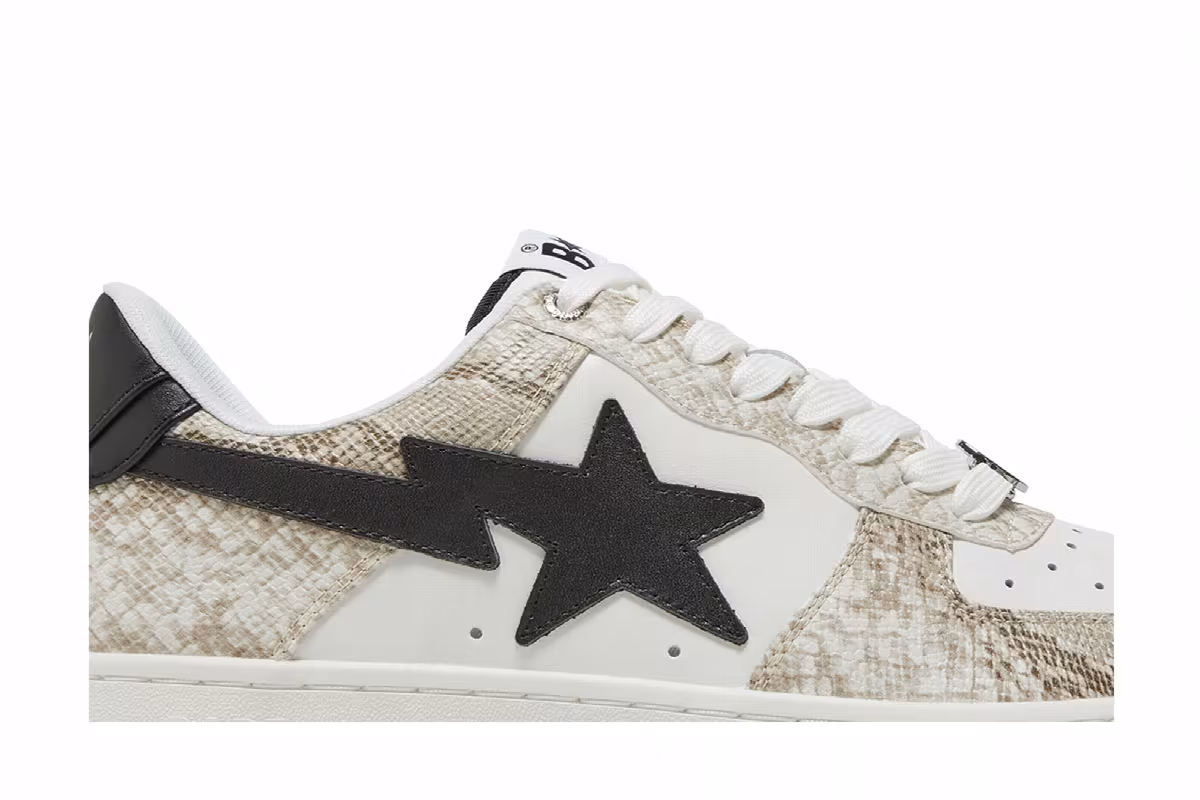 Bapesta Beige Snakeskin, view 3