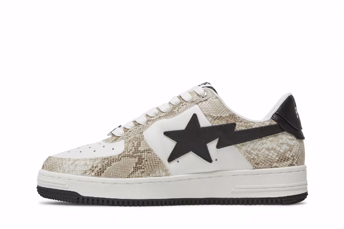 Bapesta Beige Snakeskin, view 4