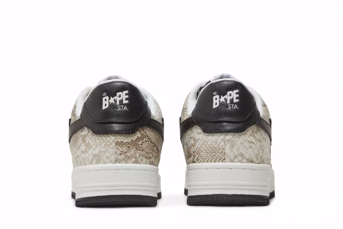 Bapesta Beige Snakeskin, view 7