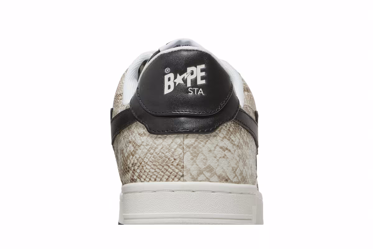 Bapesta Beige Snakeskin, view 8