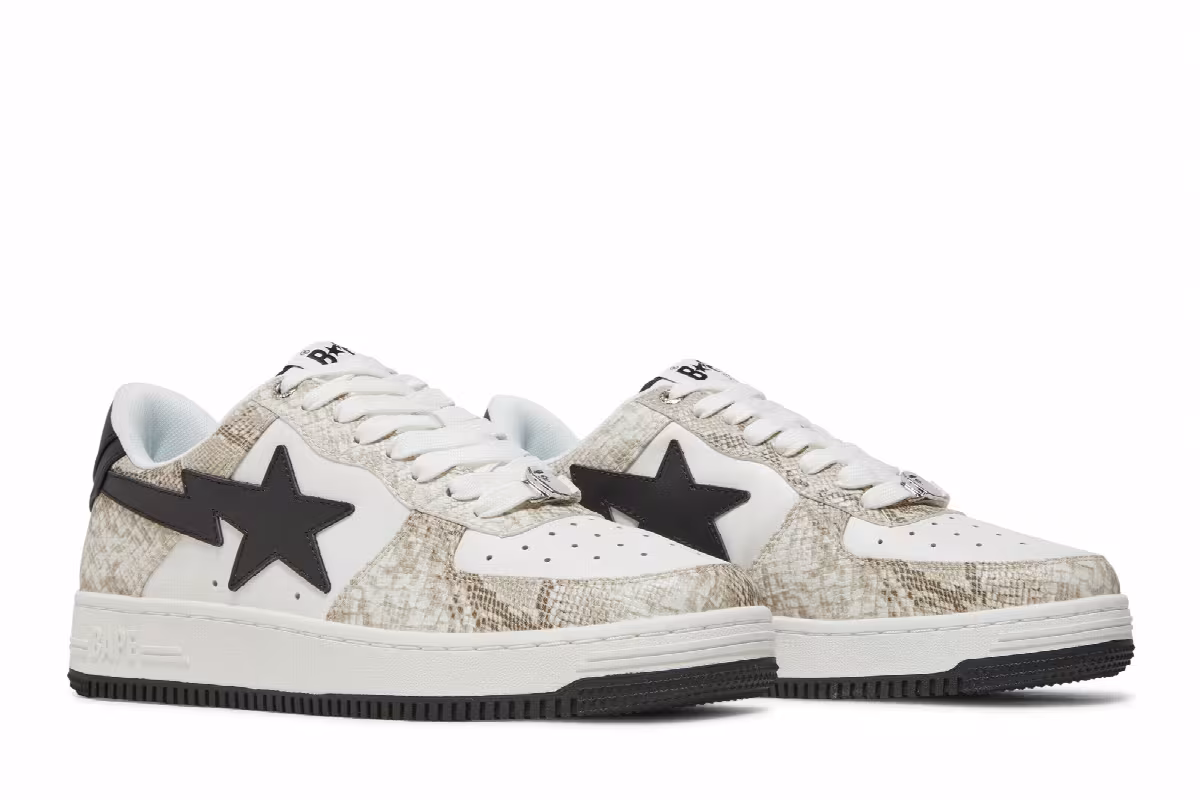 Bapesta Beige Snakeskin, view 9