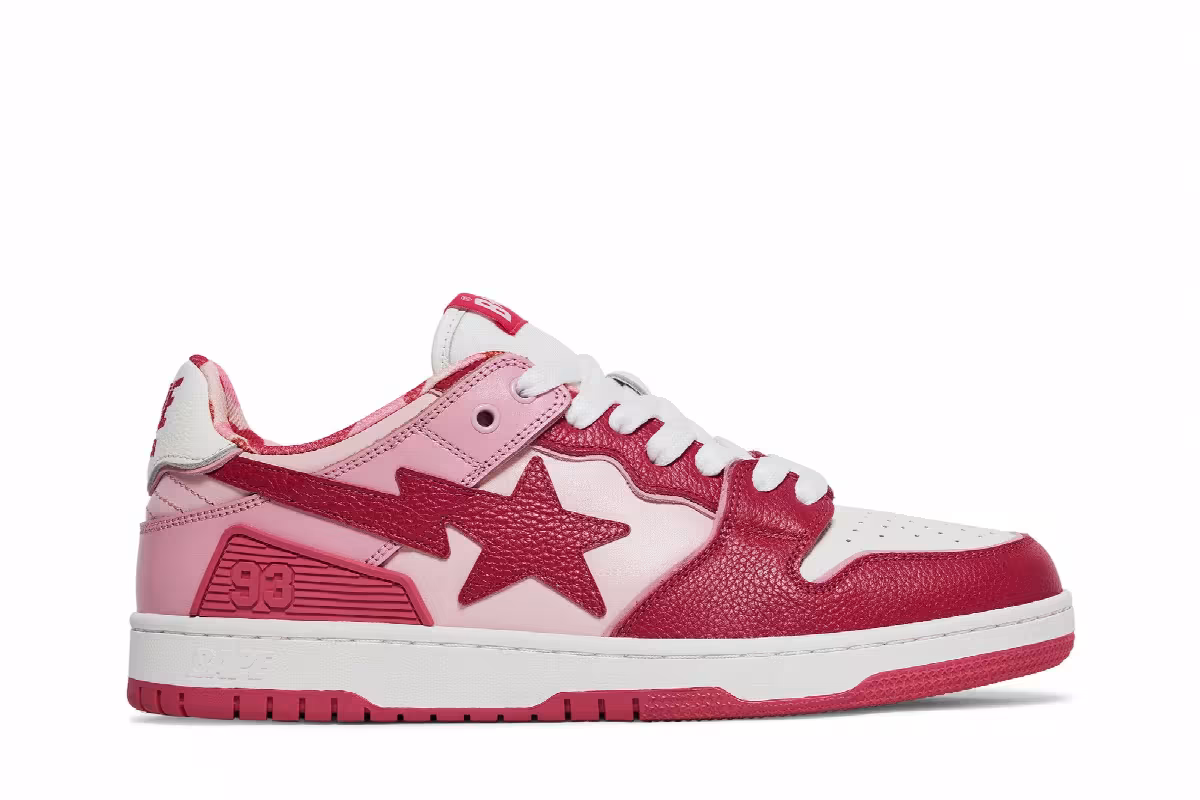 BAPE Sk8 Sta #2 ABC Camo - Red, view 2