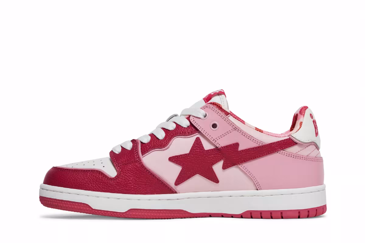 BAPE Sk8 Sta #2 ABC Camo - Red, view 4