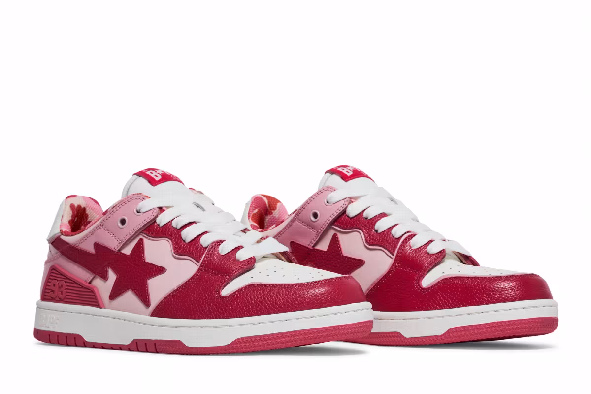 BAPE Sk8 Sta #2 ABC Camo - Red, view 9