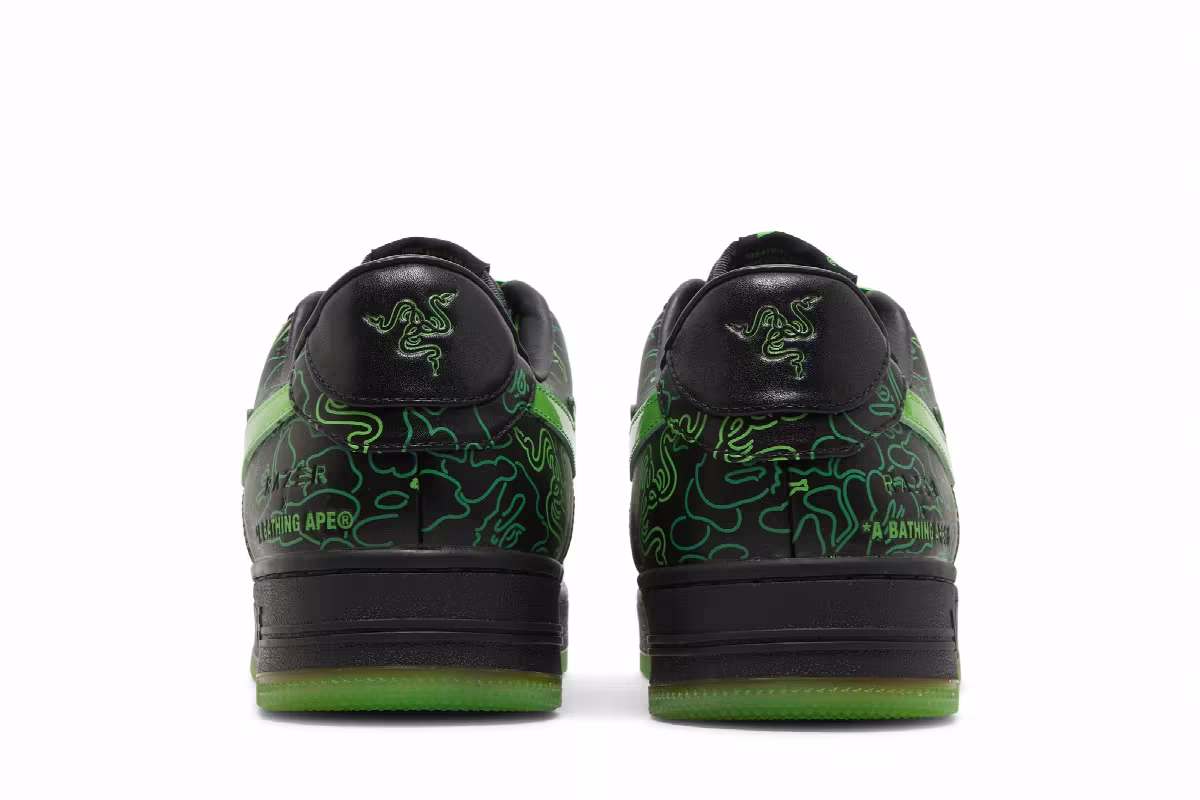Razer x Bapesta Low M2 Neon Camo, view 7