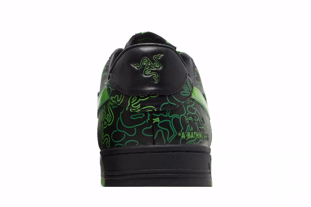 Razer x Bapesta Low M2 Neon Camo, view 8