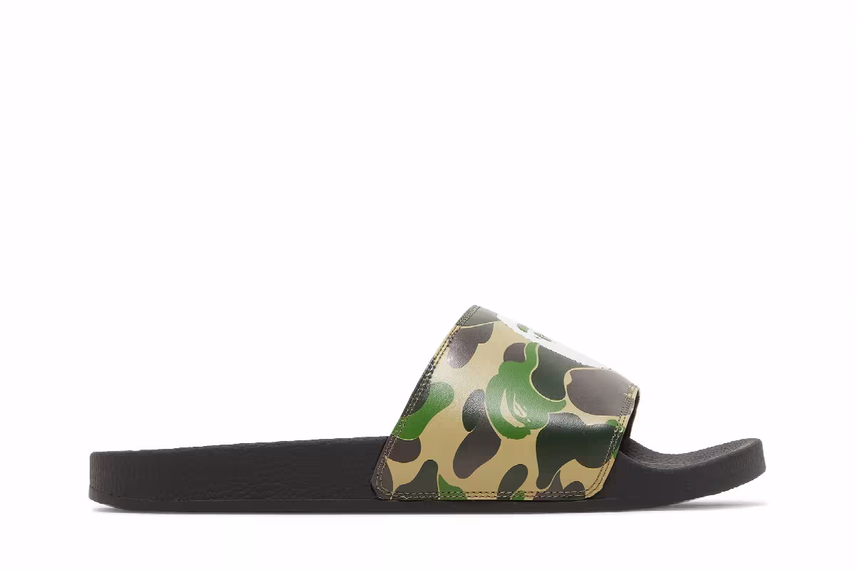 BAPE ABC Camo Slide Green, view 2