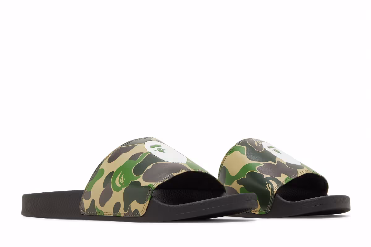 BAPE ABC Camo Slide Green, view 9