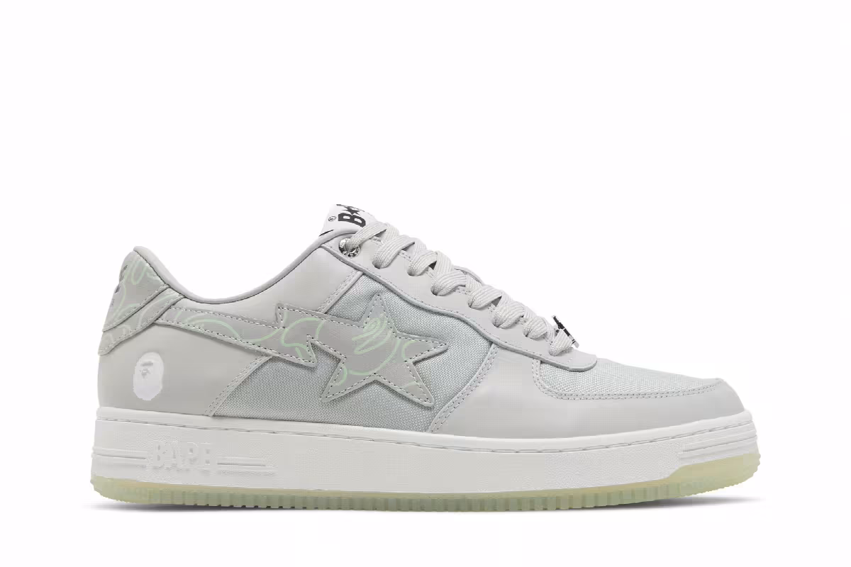 Bapesta Text Code Camo - Grey, view 2