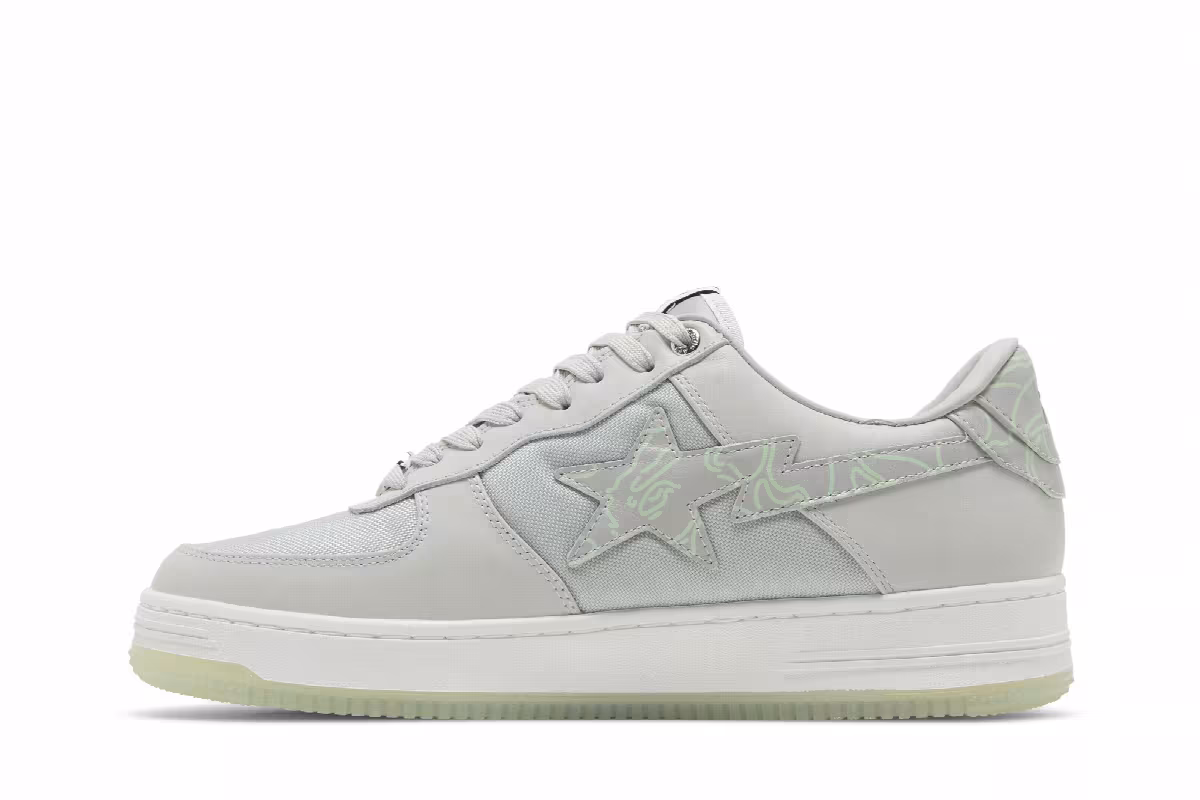 Bapesta Text Code Camo - Grey, view 4