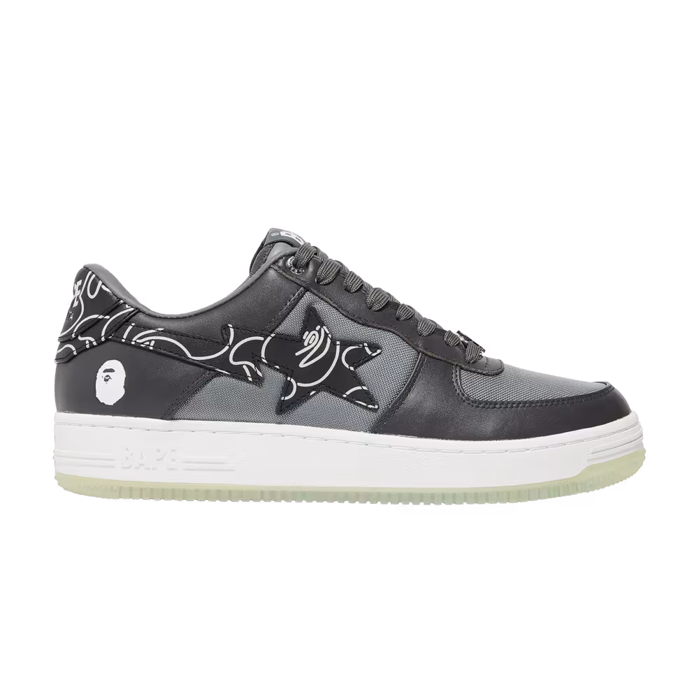 Bapesta Text Code Camo - Charcoal
