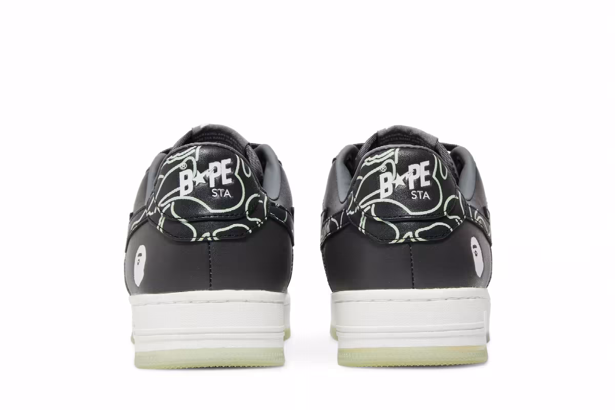 Bapesta Text Code Camo - Charcoal, view 7