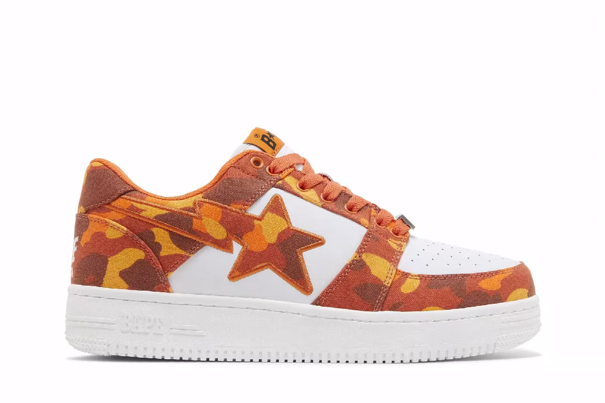 Heron Preston x Bapesta ABC Camo - Orange, view 2